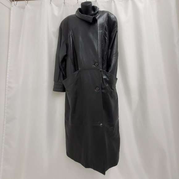 Holt Renfrew Leather Trench Coat - Picture 1 of 3